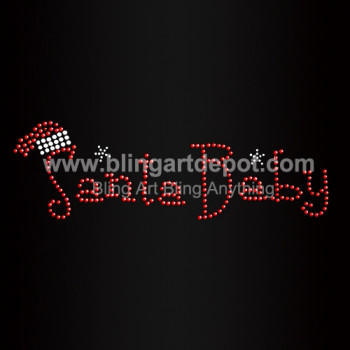 Santa Baby Iron On Rhinestone Transfers Santa Baby Iron On Rhinestone Transfers